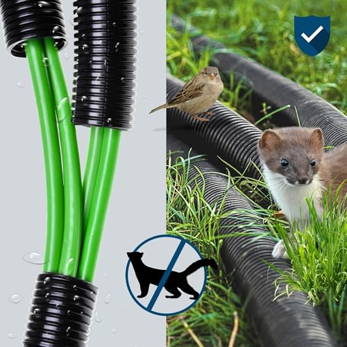 10 Meter Kalitec Wellrohr geschlossen NW 7,5 I ungeschlitzt Wellschlauch I Marderschutzrohr I Leerrohr I Kabelschutz AD 9,9 mm ID 6,9 mm