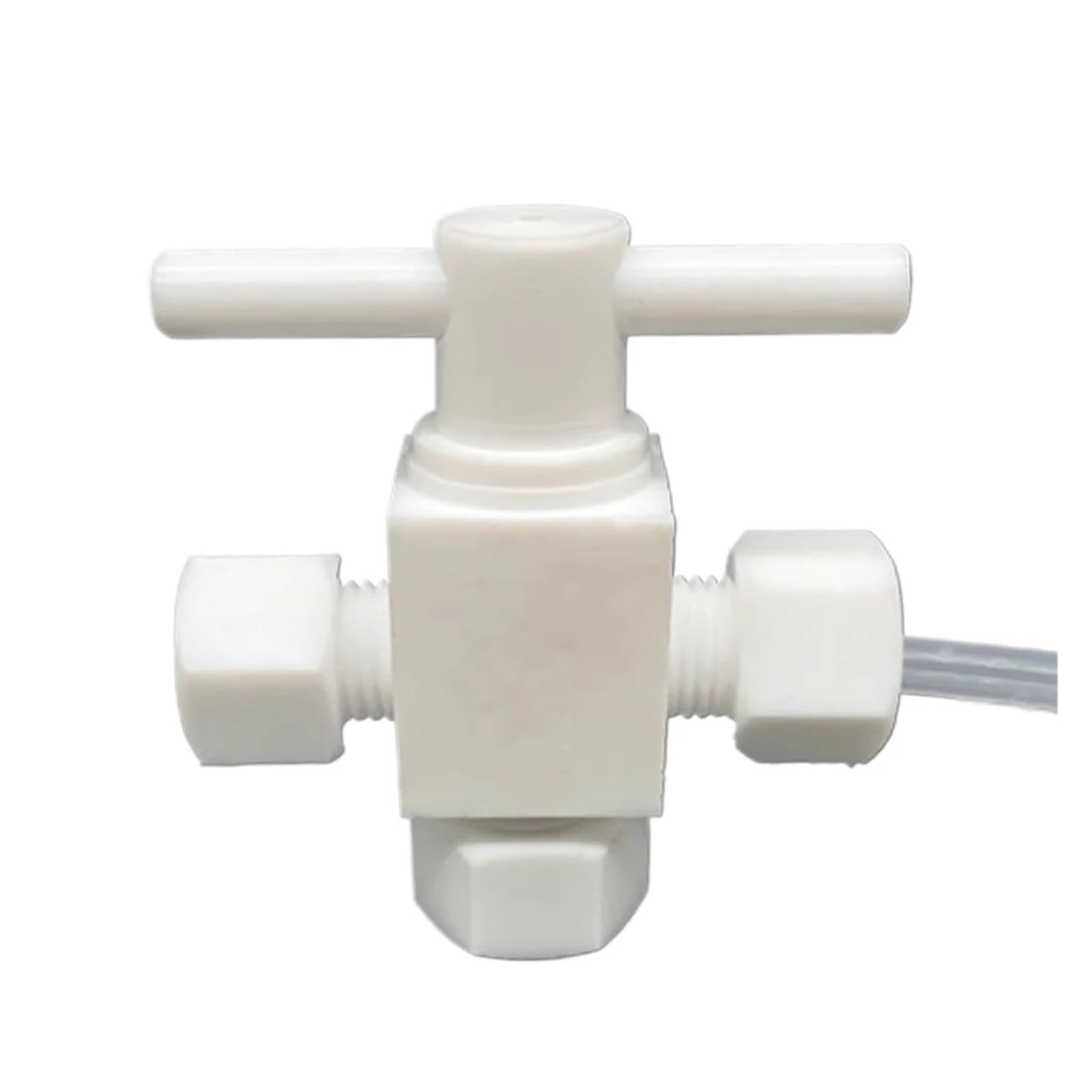 1/16" 1/8" 3/16" 1/4" 3/8" 1/2" 3/4" 2 3 4 6 8 10 12-25 mm diametro esterno tubo compressione Uoin PTFE verticale valvola a sfera con porta a 3 vie a L(19.05mm 3l4 Inch)