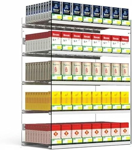 Présentoir à cigarettes mural automatique en acrylique transparent de 91,5 cm