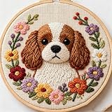 【Complete Punch Needle Starter Kit】 ：Our punch needle kit includes pre-printed cotton fabric（fabric size 30x30cm, patten size 18x18cm）, vibrant embroidery yarns, punch needle tool( our punch pen have lid more safe when use pen),and English instructio...