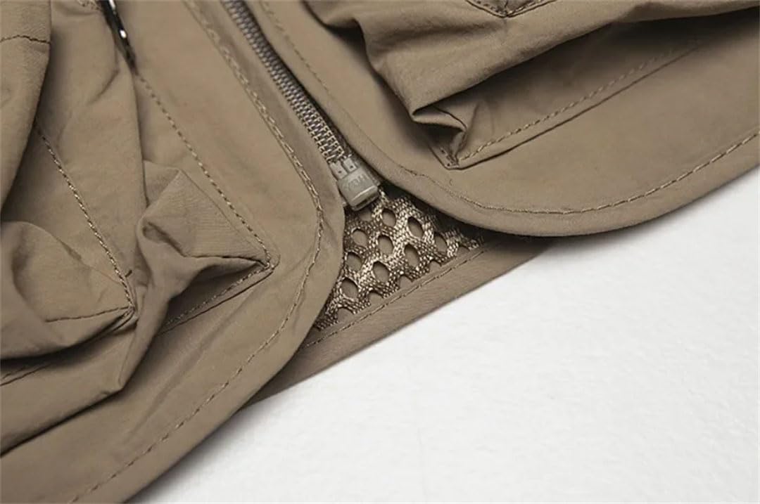 Gilet tactique en maille pour homme - Plusieurs poches - Sans manches - Pour le travail, le cyclisme, la randonnée et la photographie