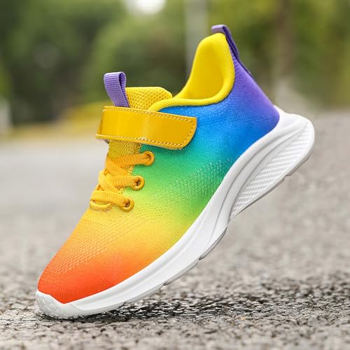 Girls Boys Sneakers Mesh Breathable Lightweight Athletic Shoes Non-Slip Fashion Running Shoes for Little Kid/Big Kid4