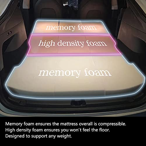 Tesbeauty Upgraded Tesla Camping Mattress Memory Foam High Density Foam Tesla Model Y Accessories Multifunctional Carry Case #TOP2