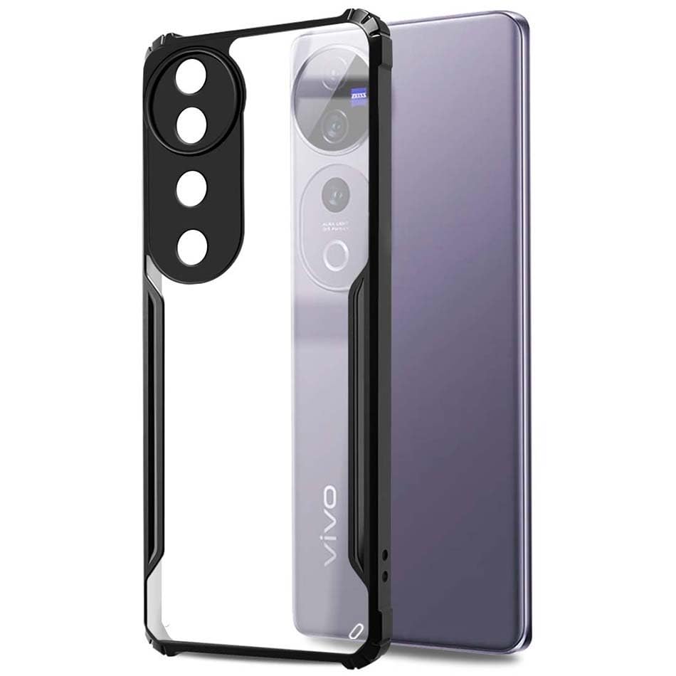 Fashionury Shockproof Crystal Clear Back Case for Vivo V40 / V40 Pro / T3 Ultra 5G | Protective Design | 360 Degree Protection | Transparent Back Cover Vivo V40 / V40 Pro / T3 Ultra 5G (Black Bumper) (B0DCSSPVW6) Amazon Price History, Amazon Price Tracker