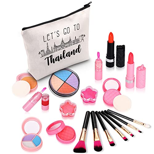 Thailand Trip Travel Case Besties Trip Gift Let’s Go to Thailand Makeup Bag with Zipper Travel Vacation Gift - Image 4