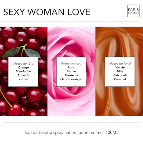 Perfume Importado Paris Elysees Eau De Toilette Feminino Sexy Woman Love 100ml