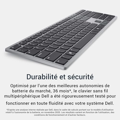 Clavier Dell Pro Plus KB700 Bluetooth sans fil AZERTY 12 touches programmables - 4