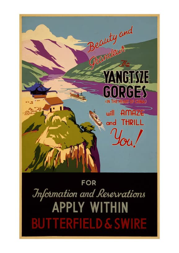 Poster de voyage Yangtze Gorges affiche encadrée pour s'évader au quotidien