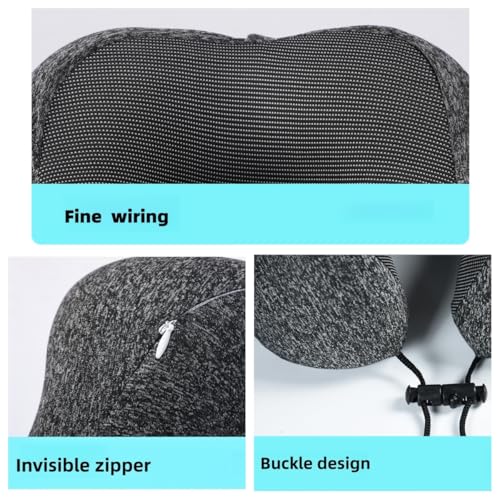 Almohada de viaje espuma viscoelástica con capucha miniatura 5