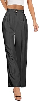 Robe Femme Pantalon De Travail Vin Amande Noir Taille Haute Couleur Unie Boutons Mode Streetwear Usage Quotidien Poche Longueur Cheville Confort Uni P9607277