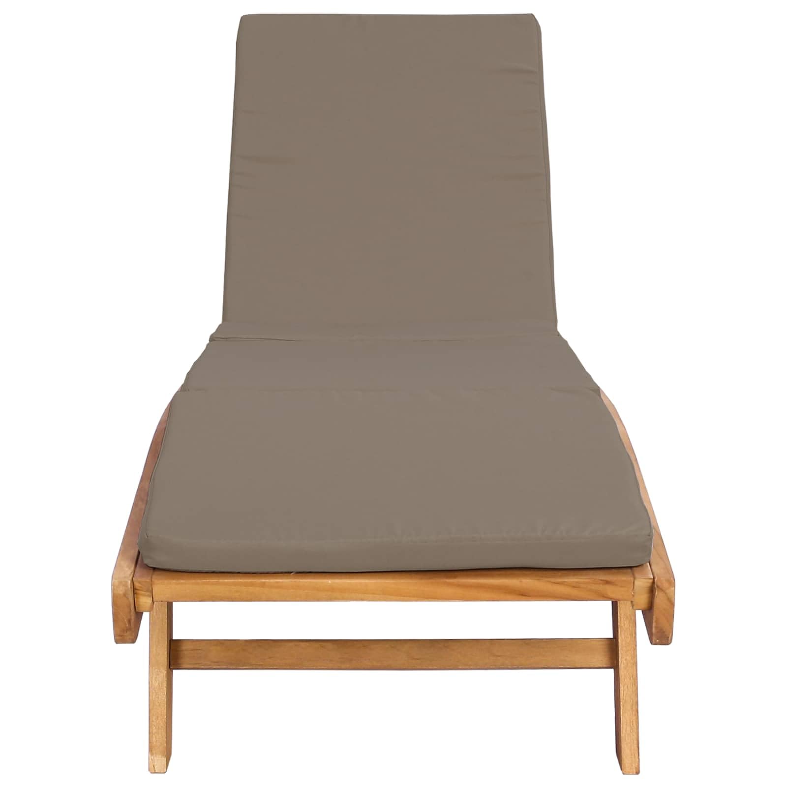 Leżak do opalania, brązowy, taupe, poliester, leżak ogrodowy z regulowanym oparciem, 200 x 59,5 x 35 cm, ręcznie składany, na balkon, taras, basen, do rekreacji na świeżym powietrzu