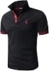 Men's Regular-Fit Cotton Pique Polo Shirt Short Sleeve Golf Polos