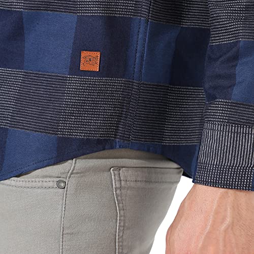 Image of CAHOOT Men's Blue Checkered Button Up Collared Shirt for Casual Wear | Shirt Crafted with Regular Sleeve, High-Performance & Comfort Fit for Everyday Wear