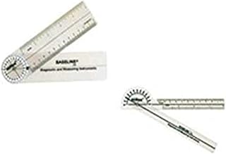 Baseline Plastic Goniometer - Pocket Style - 180 Degree Head - 6 inch Arms, 25-Pack