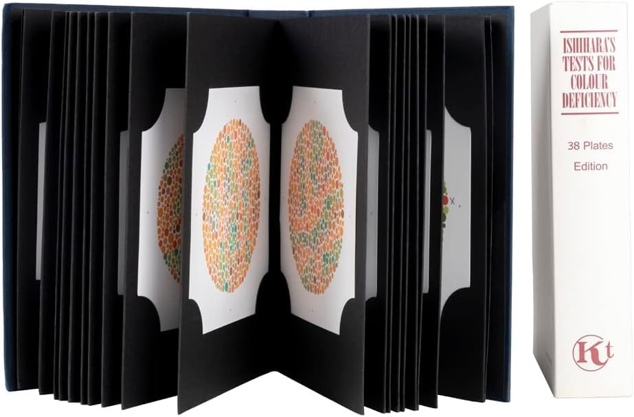 KASHSURG Ishihara Test Book_38 Plates with Eye Occluder HandheldPack of 9