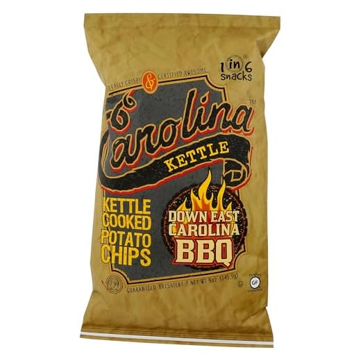 Carolina Kettle Kettle Cooked Potato Chips, Down East Carolina Bbq, 5 Oz