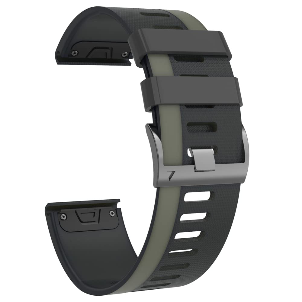 Correa para Garmin Fenix 3HR y 5 de silicona suave para solucionar rozaduras y sudoración 7
