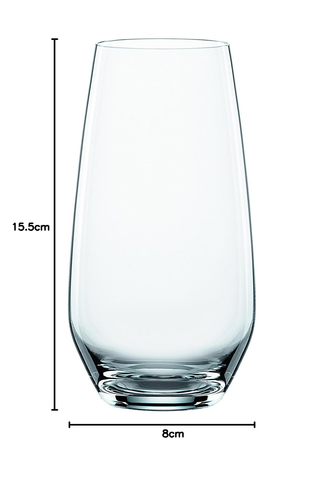 Spiegelau Authentis Casual 4800292 - Juego de 6 vasos de cristal (550 ml, aptos para lavavajillas)