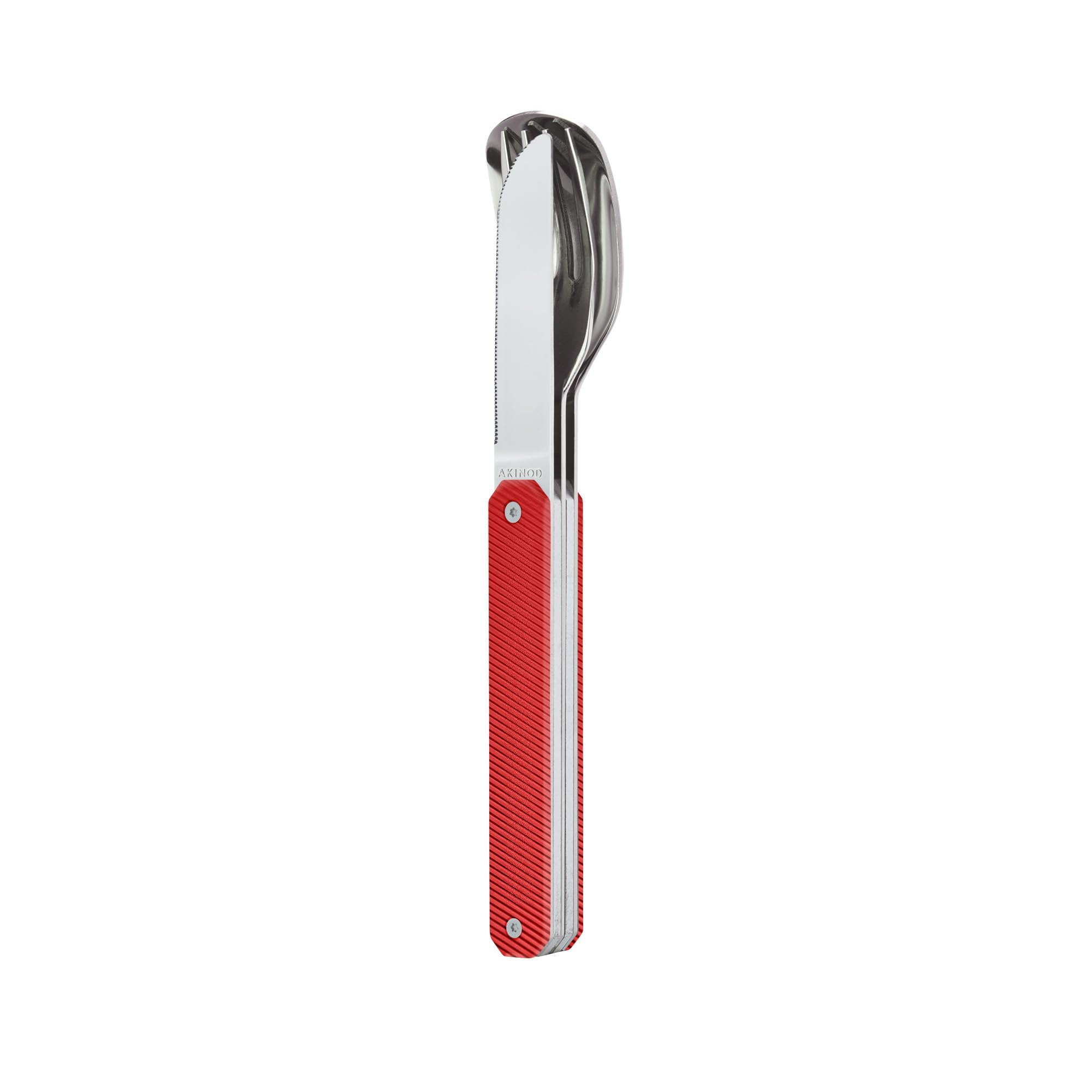 Akinod - Set Posate Magnetiche - Alluminio - Rosso