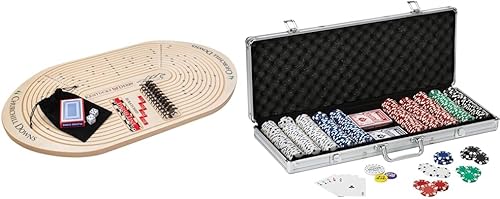 Kentucky DerbyChurchill Downs Juego de carreras de caballos y Fat Cat - Juego de fichas de póquer Texas Hold 'em Claytec de 0.41 oz con funda de