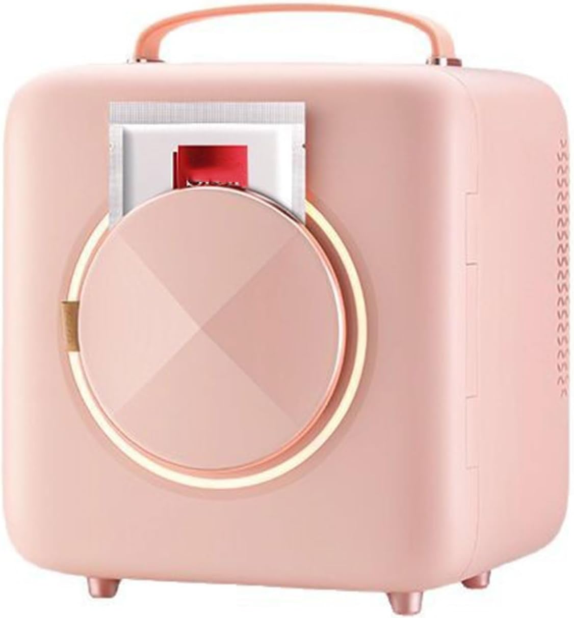 Beauty Mini Fridge, 9 L Compact Refrigerator for Skin Care, Makeup and Cosmetic Products, 220V Skincare Fridge for Women & Teen Girls, Portable Makeup Fridge for Bedroom, Office,C