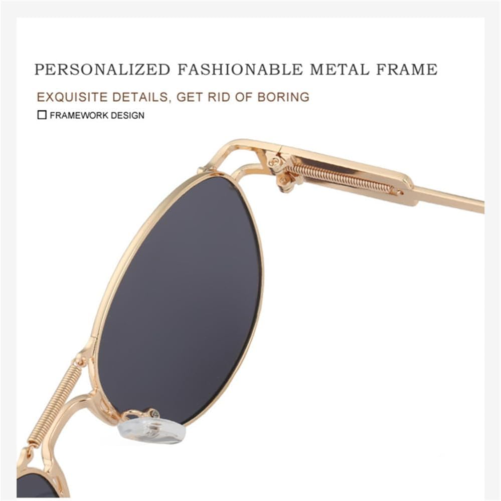 Round Steampunk Sunglasses Men Punk Sun Glasses For Women Oval Eyewear Shades