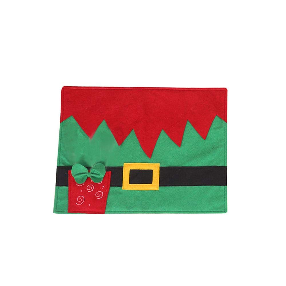 RESOYE - Coprigambe per sedie natalizie, 4 pezzi, colore rosso elfo piedi scarpe da tavolo di Natale coprono gambe divertenti calzini per vacanze feste decorazione casa regalo