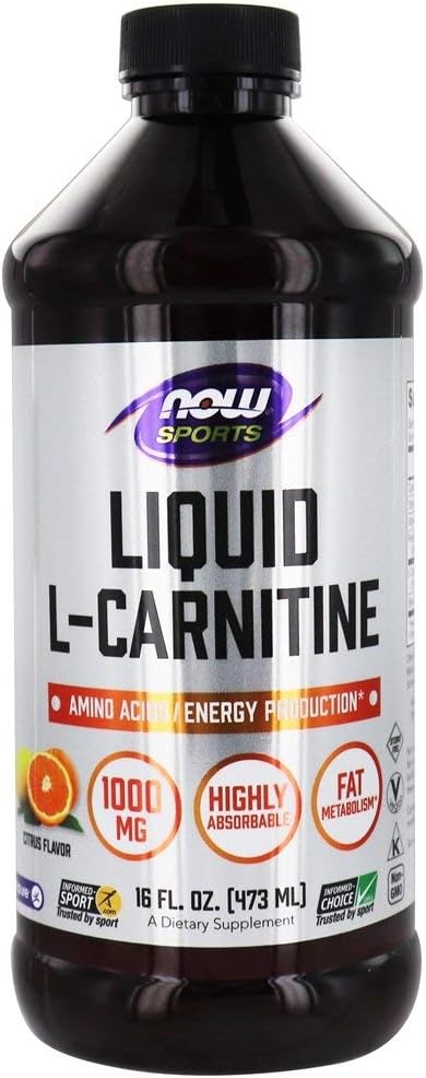 NOW Foods L-Carnitine Liquid, Citrus Flavor 1000 mg - 16 oz. : Health & Household