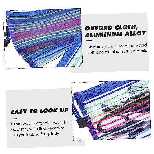 6Pcs Cash Pouches Portable Zipper Money Bags for Checks Receipts for Office School Travel Organization4