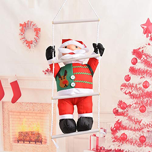 Amazon.co.jp: Gheuuoey クリスマスの飾り ロープに登るサンタクロース