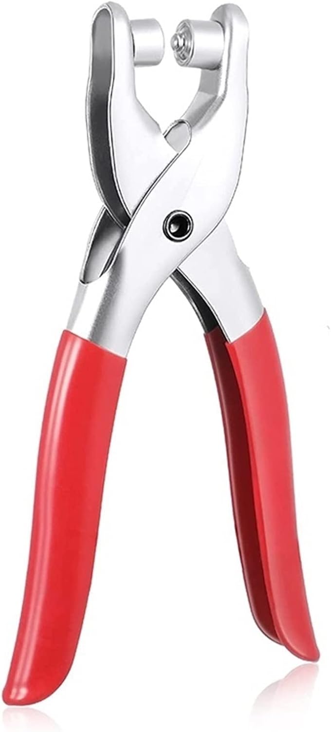 Pliers for Holding Jewelry 1/4 inch snap Ring Eye Ball Pliers, 400 Metal Eyelets, 3 Installation Tools and 1 mesh Clip, Leather Belt with mesh kit