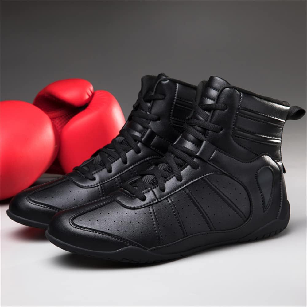 Hommes Femmes Bottes De Boxe, Mode Boxers Baskets Respirant Cuir Sparring Lutte Fitness Chaussures