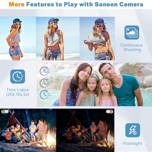 Image of Digital Camera, FHD Kids Cameras for Photography, 4K 44MP Compact Point and Shoot Camera for Kids, Teens and Beginners with 32GB SD Card, 2 Rechargeable Batteries (CAM26)