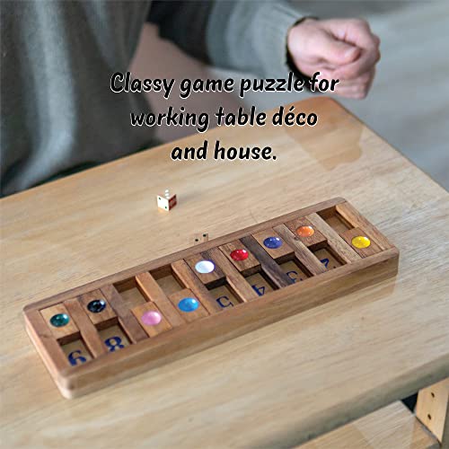 Shut The Box Board Games With Math Kids Player Wooden Box Of Brain Teaser Puzzles For Family Educational And Get Fun On Game To Teach Kids To Count On Math #TOP5