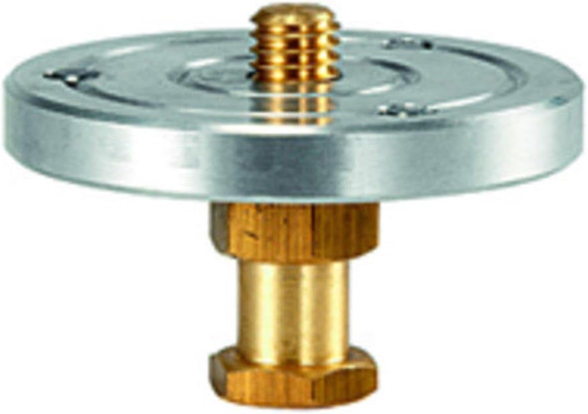 Manfrotto Head Mounting Plate with 3/8" Threaded Hex Stud, Mounts Cameras with 3/8" Female Thread to Super Clamp