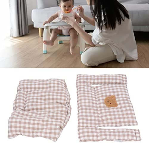 Image of Baby High Chair Pad, Soft PP Cotton Cushion for Toddler Wooden Dining Chair, Machine Washable Seat Cover for 3-5 Point Harness, Extra Comfort for Baby Mealtime