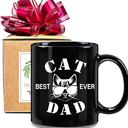 FALJIOK Best Cat Dad Ceramic Mug