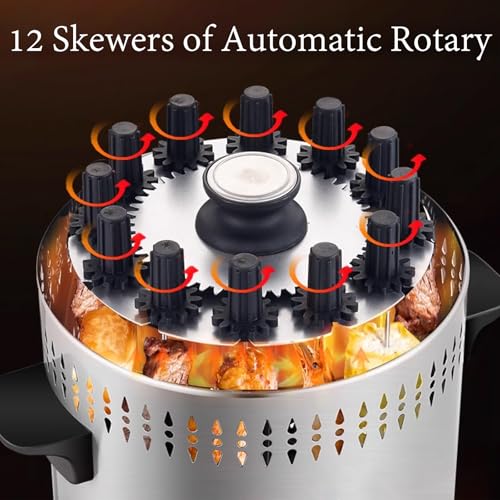 Rôtissoire pour maison électrique 1200W et grill vertical vertical à 360°