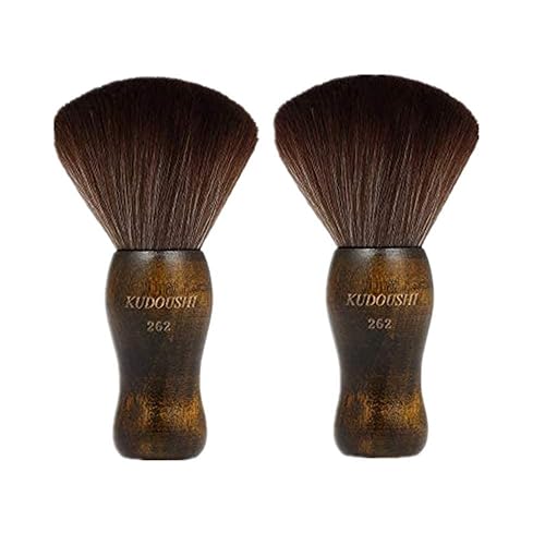 Cepillo de plumero de cuello de corte de pelo grande profesional peluquero natural mango de madera kits de corte disponible en Yaxa Colombia