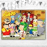 RURU El Chavo Del Ocho Party Supplies 5x3 Vinyl El Chavo Del Ocho Chago Animado Backdrop for Birthday Decorations Cake Table Room Wall Decor Banner Poster Picture Photography Background