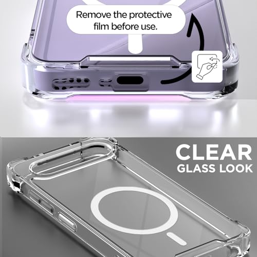 Image of Amazon Basics Back Cover for Vivo X300 FE 5G Mag-Safe Shockproof PC + TPU Protective Case Magnetic Support Bumper Case (Transparent Mag-Safe)
