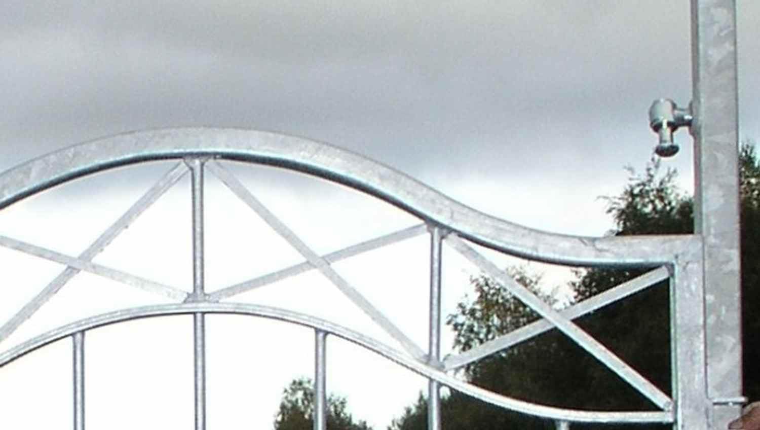Drzwi ogrodowe Brama Furtka Crossline-GT100/100S ocynkowane wraz ze słupkami