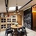 US DELIVER Industrial Vintage Wooden Hanging Pendant Light Retro Loft Lantern Chandelier 4 Lights Suspension Lighting Fixture for Coffee Shop Restaurant Black