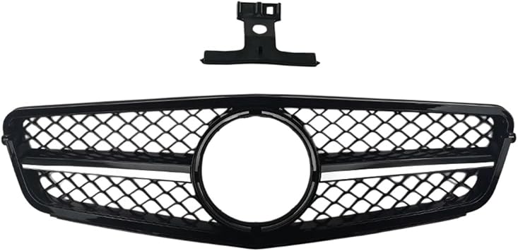 Front Inlet Grille Racing Grill GT Diamond Styling Compatible For Mercedes Benz C W204 2007-2014 C200 C180 C300 C250 C43 AMG Exterior PartStyle 2