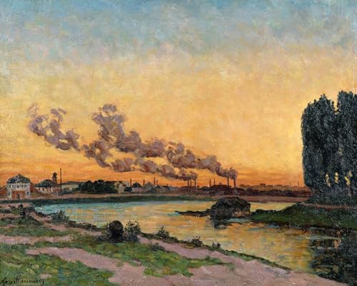 Toile Impression Setting Sun At Ivry Guillaumin 60x90cm Décoration Salon