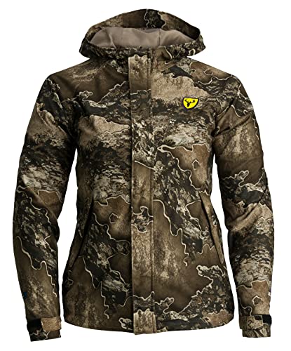 Scentblocker Women'S Sola Drencher Lightweight Breathable Waterproof Hooded Camo Hunting Jacket cover