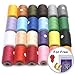 MILIJIA Sewing Threads, 24 Colors Polyester Thread, 1000 Yards Each Spools, Sewing Kits for Hand & Most Sewing Machine