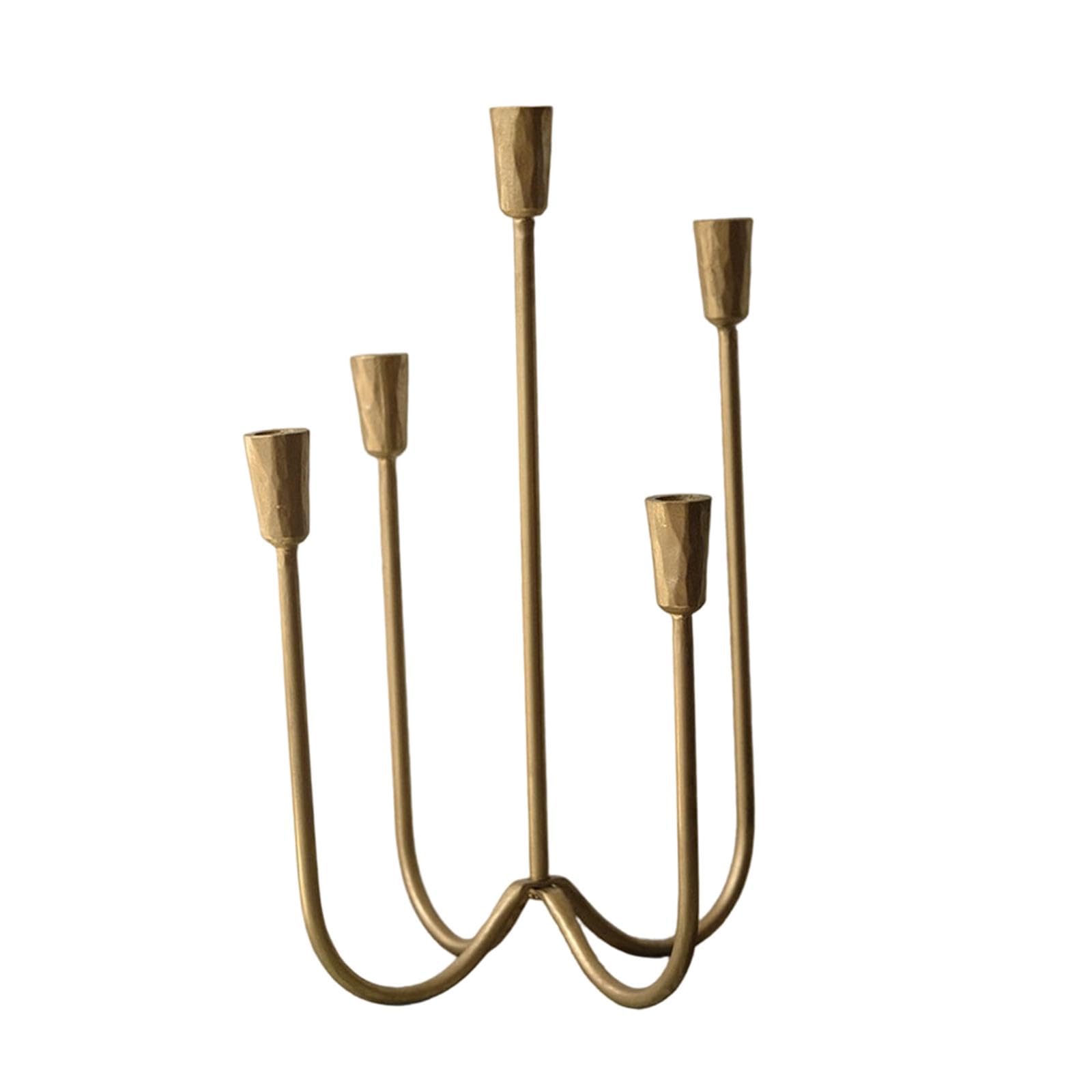 Candelabro Vintage A 5 Bracci Centro Tavolo Metallico