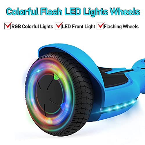 Tomoloo Hoverboard For Kids And Adults With Led Lights And Bluetooth Speakers,Electric Hover Board With Ul2272 Certified,Two-Wheel Mechanical Self Balancing Scooters Hoverboards For Boys And Girls #TOP6