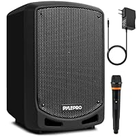 Pyle PA Musikbox, Partybox, Tragbare Karaoke Maschine mit Mikrofon, Party Lautsprecher mit Bluetooth, Sound Anlage 6,5’’ Subwoofer, PA Anlage Komplettset, Karaoke Set LED-Akku-Anzeige, MP3/USB/SD 600W